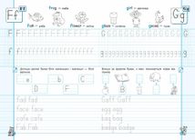 Англійські прописи. Напіврукований шрифт. Синя графічна сітка. Image №3