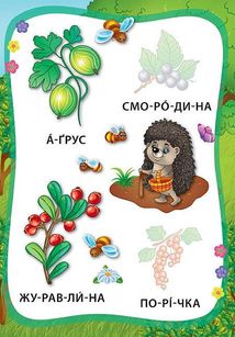 Я читаю по складах. Овочі та фрукти. Книжка з наліпками. Image №4
