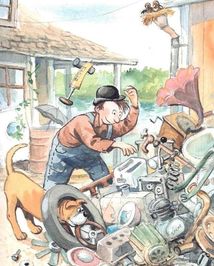 Мулле Мек майструє автомобіль. Image №9