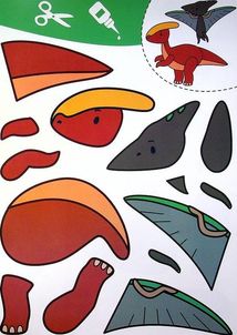 Вирізаємо та клеїмо. Динозаврики. Image №4