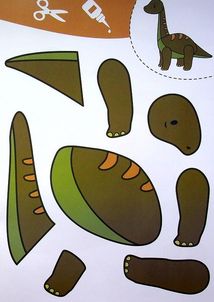 Вирізаємо та клеїмо. Динозаврики. Image №5