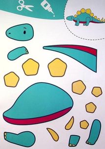 Вирізаємо та клеїмо. Динозаврики. Image №6