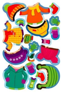 Новорічні пригоди. Наліпки – одягалки. У дворі. Зображення №3