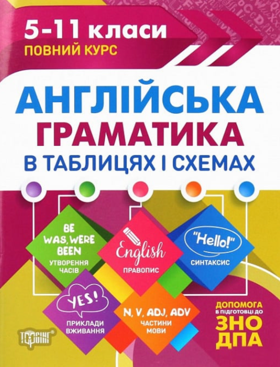 ЗНО і ДПА. Англійська граматика в таблицях і схемах....