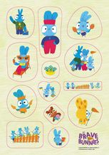 Хоробрі Зайці. Набір наліпок. Допитливі займалята