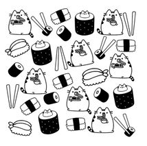 Розмальовка Pusheen. Зображення №4