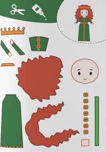 Вирізаємо та клеїмо. Аплікації. Об'ємні саморобки. Принцеси. Зображення №10