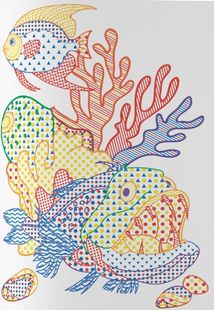 Великі водяні розмальовки з кольоровим контуром. Морські тварини. Зображення №9