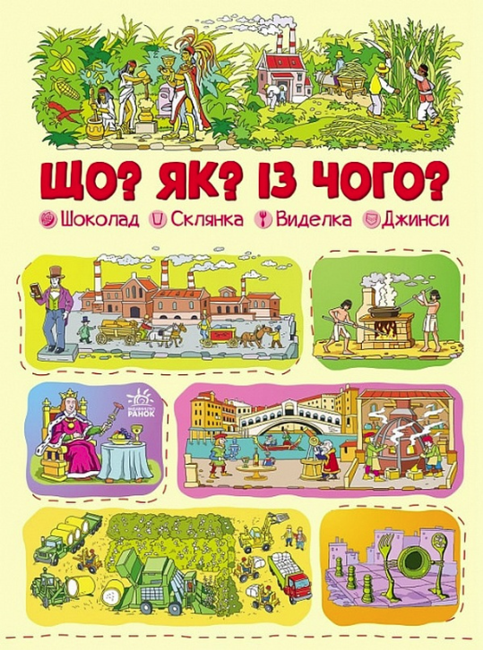 Що? Як? Із чого? Шоколад, склянка, виделка, джинси