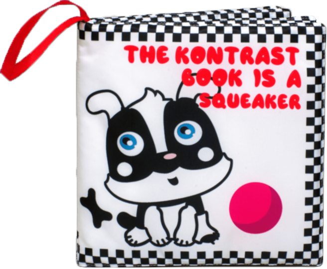 The kontrast book is a squeaker. Playful Puppy