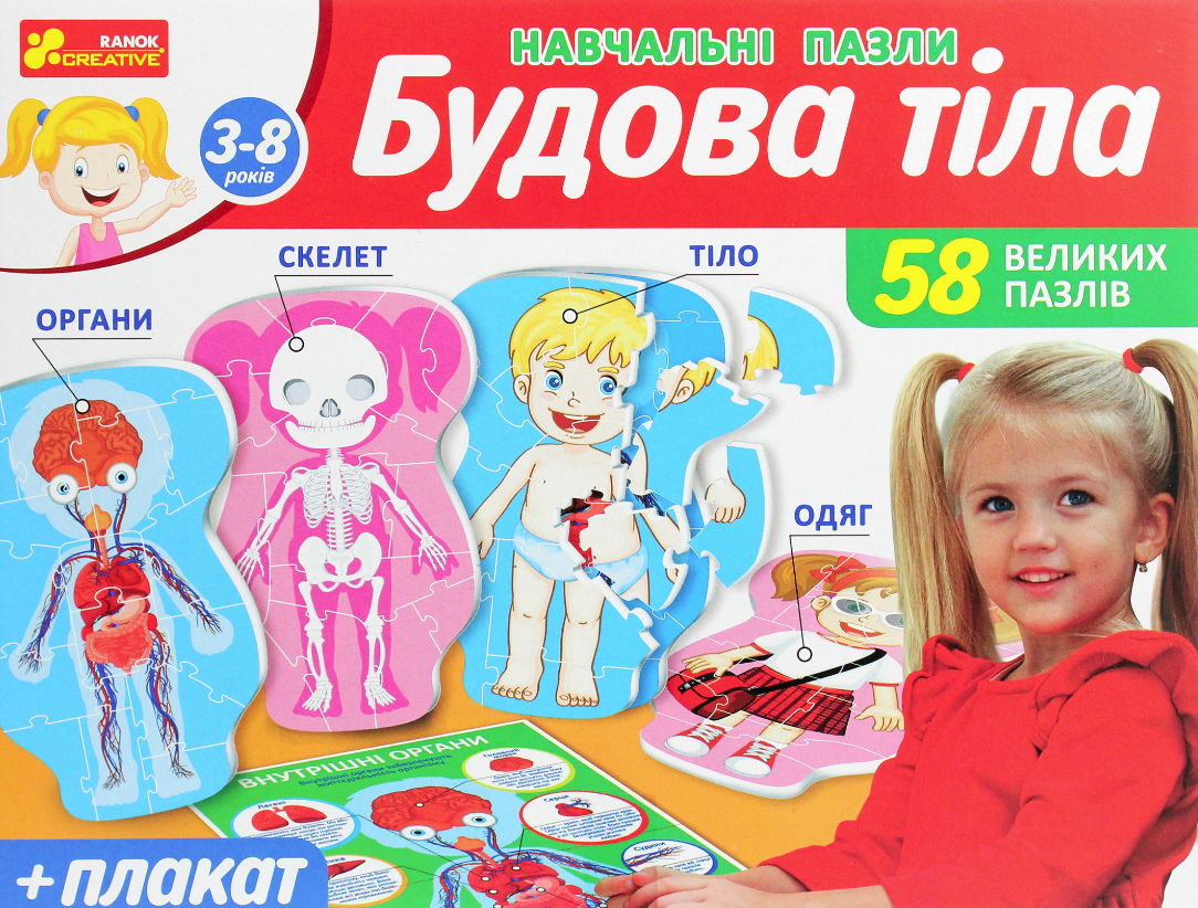 Навчальні пазли. Будова тіла