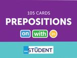 Student. Англійська мова. Prepositions. Прийменники. 105 карток