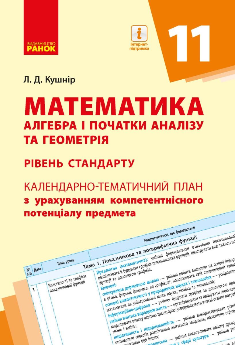 Математика. Алгебра і початки аналізу та геометрія....
