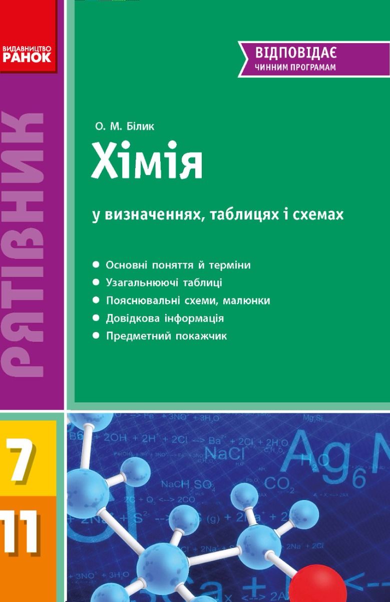 Хімія у визначеннях, таблицях і схемах. 7-11 клас