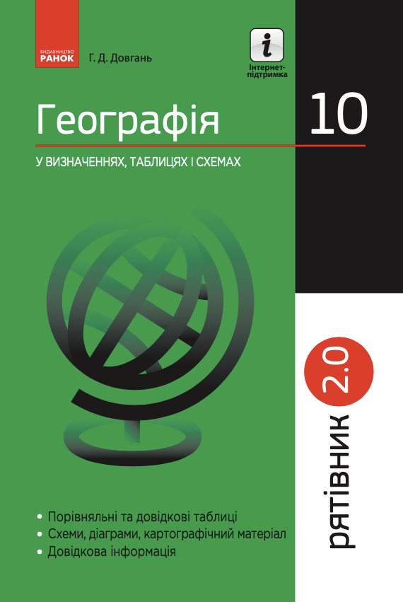 Географія у визначеннях, таблицях і схемах. 10 клас