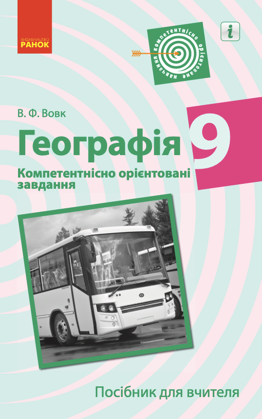 Обкладинка Географія. Посібник для вчителя. Компетентнісно орієнтовані завдання. 9 клас